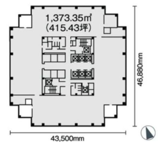 NBF品川タワー 1201 間取り図