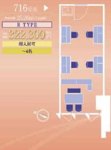 アイオス永田町 716 間取り図