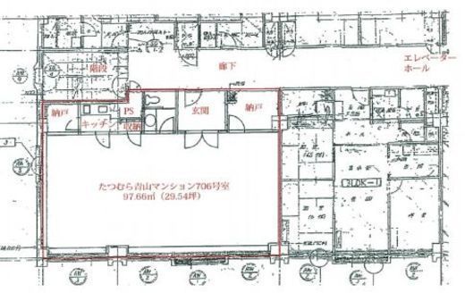たつむら青山マンション 706 間取り図
