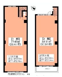 ハイライフ恵比寿 1階+2階 間取り図