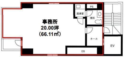 エバー室町ビル 6階 間取り図