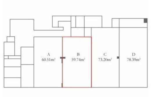 GRAN EBISU 1階B 間取り図