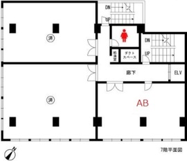 東都水ビル 7階AB 間取り図