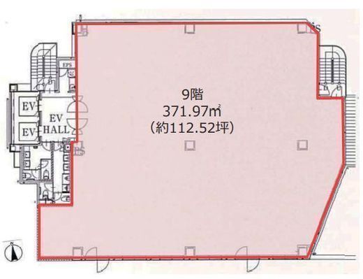白鳥橋三笠ビル 9階 間取り図