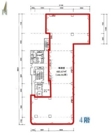 アーバンセンター神田司町(旧:司町ビル) 4階 間取り図