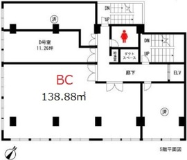 東都水ビル 5階BC 間取り図