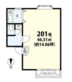 上田ビル 201 間取り図
