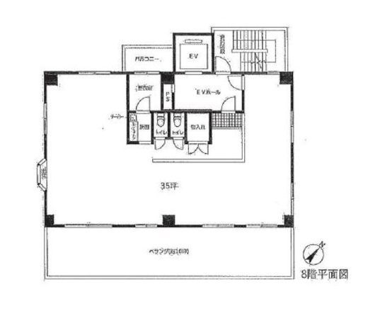 築地F・T・S 8階 間取り図