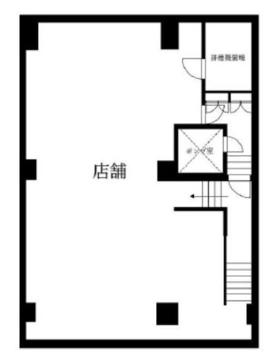 日本橋グリーンビル B1階 間取り図