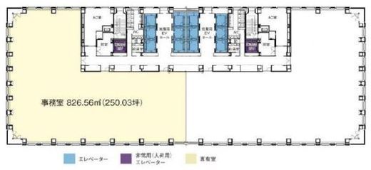 Wビル 13階 間取り図