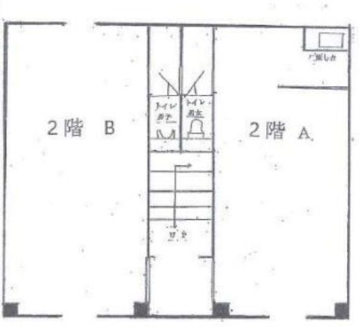 東洋道玄坂ビル 2階A+B 間取り図