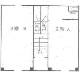 東洋道玄坂ビル 2階A+B 間取り図