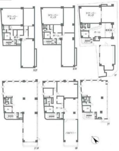 (仮称)築地二丁目ビル B2-7階(一棟) 間取り図