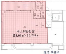赤坂赤菱ビル 8階 間取り図
