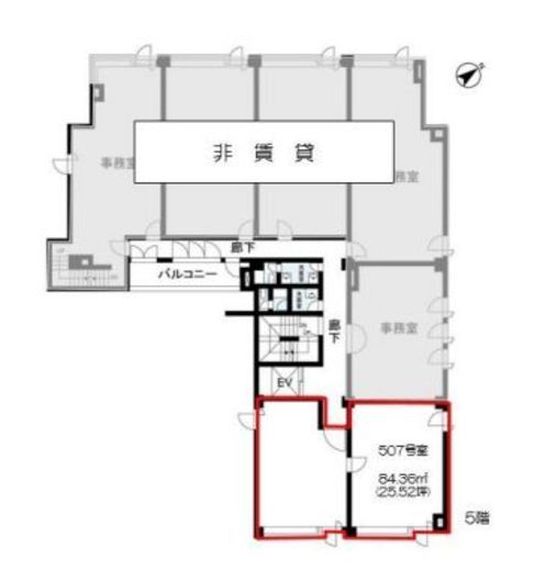 愛宕山弁護士ビル 507 間取り図