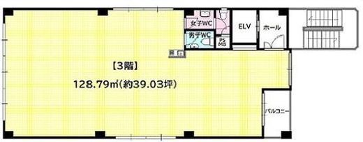 EASTSQUARE1957ビル 3階 間取り図