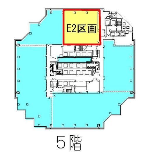 品川イーストワンタワー 5階F2区画 間取り図