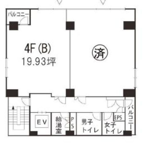 第2AKビル 4階B 間取り図