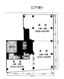 アクサ小伝馬町ビル 2階 間取り図