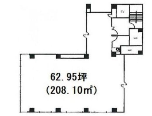 岡家寿ビル(オカヤスビル) 2階 間取り図