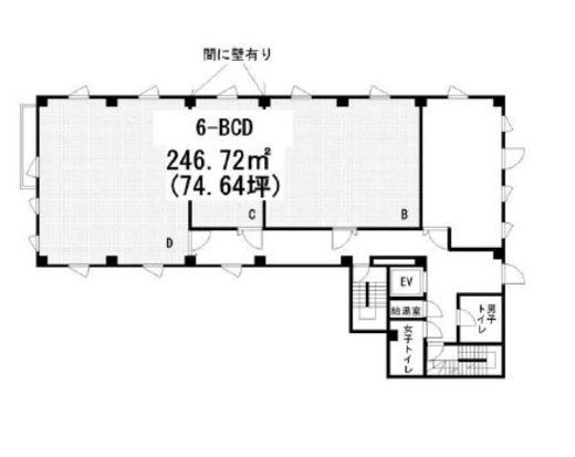 築地アサカワビル 6階BCD 間取り図