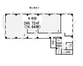 築地アサカワビル 6階BCD 間取り図