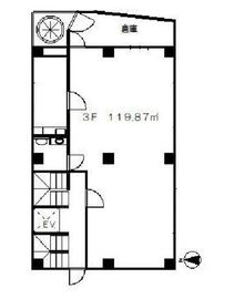 今井ビル(代々木八幡) 3階 間取り図