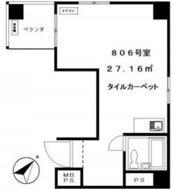 ジュエル浜離宮 806 間取り図