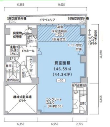 CYK神田岩本町 B1階 間取り図