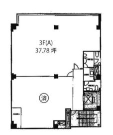 IMCビル新橋 3階A 間取り図