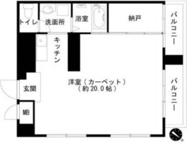 秀和第2築地レジデンス 1102 間取り図