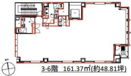 AMANO芝公園ビル 3階 間取り図