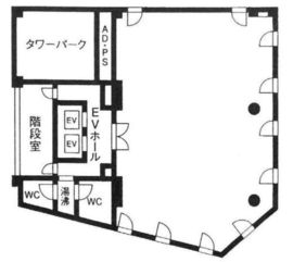 新宿北西ビル 9階 間取り図