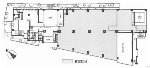 ヒューリック目黒三田(事務所) 1階 間取り図