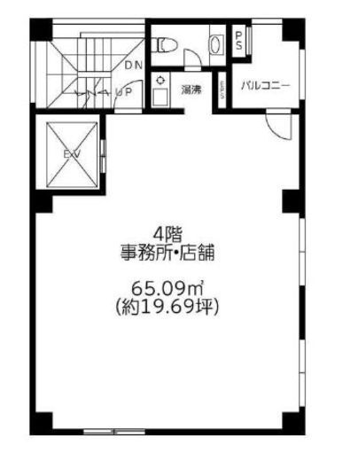サンセイビル(小伝馬町) 4階 間取り図
