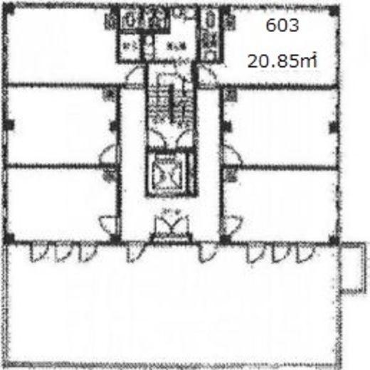 相互新富ビル 603 間取り図