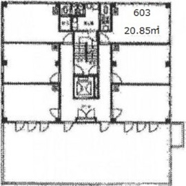 相互新富ビル 603 間取り図