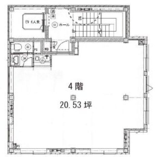 第2喜久ビル 4階 間取り図