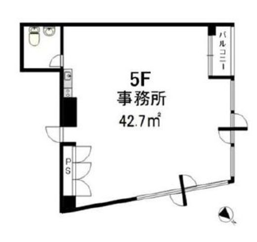 クリヤマビル 5階 間取り図