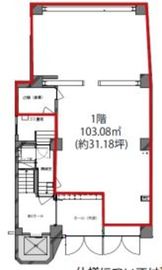 ザ･パークレックス虎ノ門 1階(店鋪) 間取り図