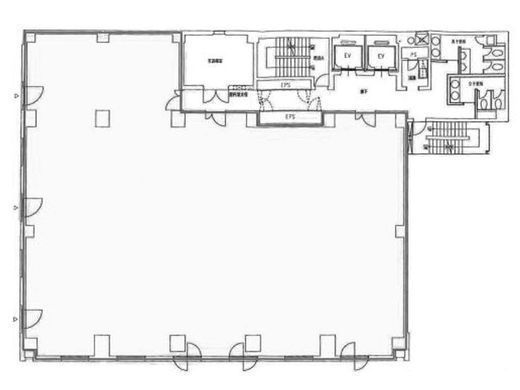 オーク入船ビル(新富町) 6階 間取り図
