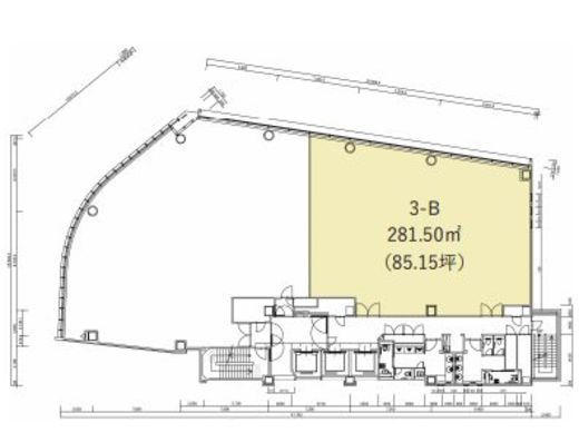 スプライン青山東急ビル 3階B 間取り図