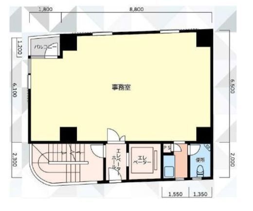 MKビル 2階 間取り図