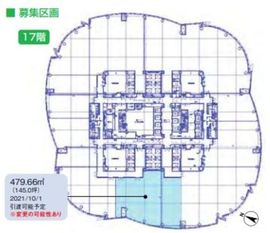 六本木ヒルズ森タワー 17階 間取り図