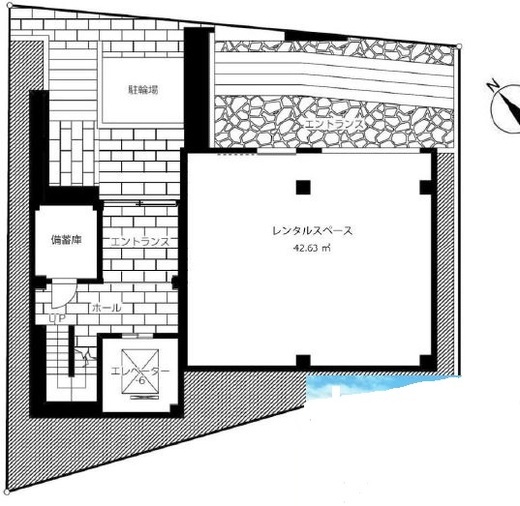 テル・ハウス(店舗) B1階 間取り図