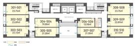 H1O日本橋小舟町 703 間取り図