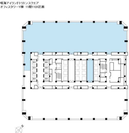 晴海アイランドトリトンスクエアオフィスタワーY 1101 間取り図