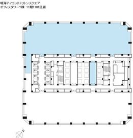 晴海アイランドトリトンスクエアオフィスタワーY 1101 間取り図
