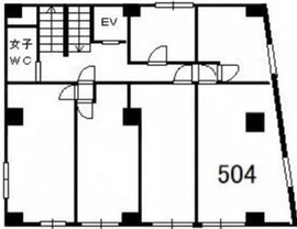 友野本社ビル 504 間取り図