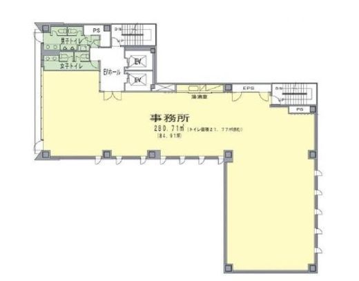 新橋I-Nビル 3階 間取り図